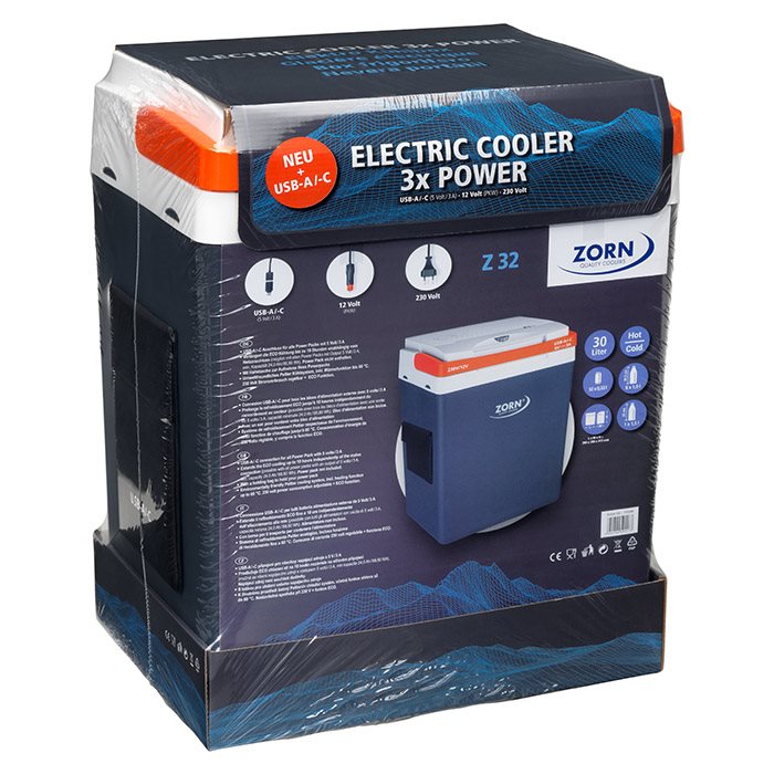 ZORN 30L electric cool box 12/230V and USB connection