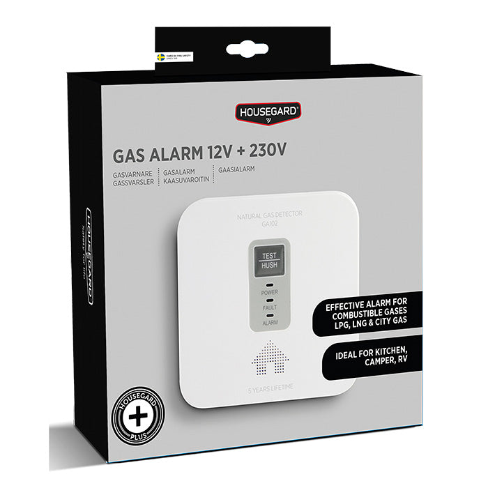 Housegard Gas Alarm 12 and 230V