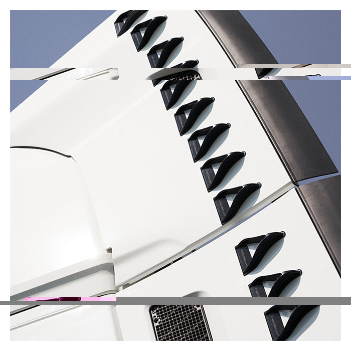 V Spoilers Kit for Passenger Cars 10 pcs. Black/White
