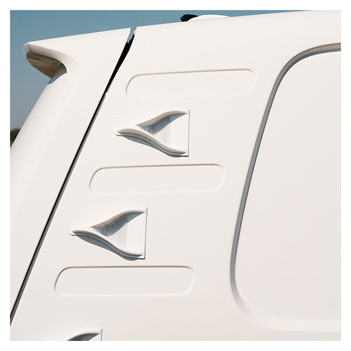 V Spoilers Kit for Passenger Cars 10 pcs. Black/White