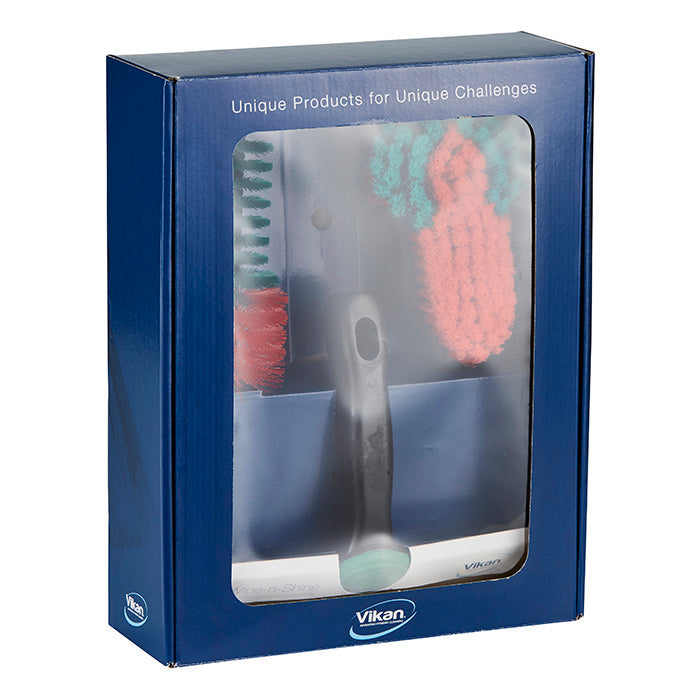 Vikan kit, wash brush, wheel brush and Wipe n' Shine