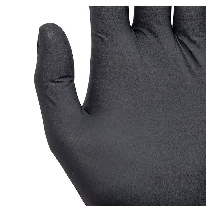 NORSE Black Nitrile Disposable Gloves 4.5g Size 8