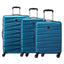 Delsey Paris Tiphanie 3-piece hard trolley set steel blue