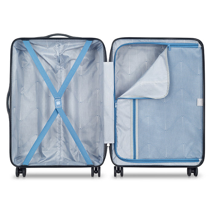 Delsey Paris Tiphanie 3-piece hard trolley set steel blue
