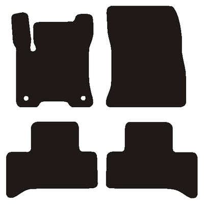 Luxury Mats for Mercedes EQA 2021- in Black Needle Felt