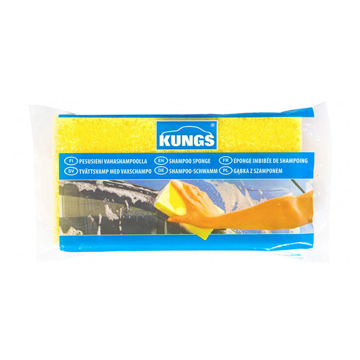 Kungs XL Washing Sponge with Shampoo Yellow