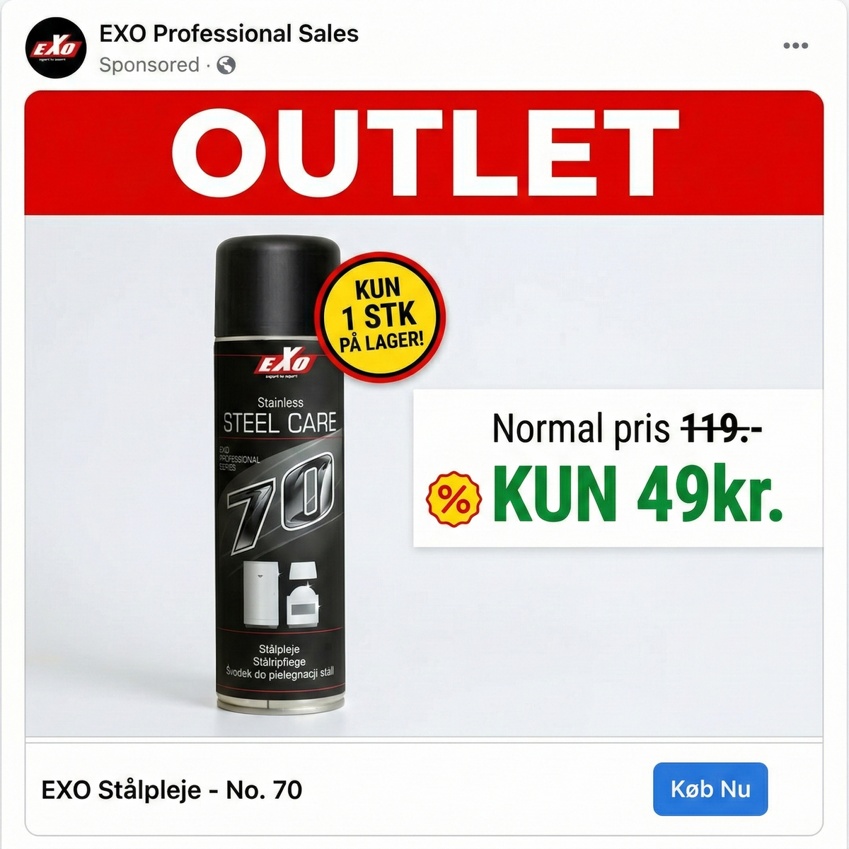 EXO 70 Stainless Steel Care 500ml