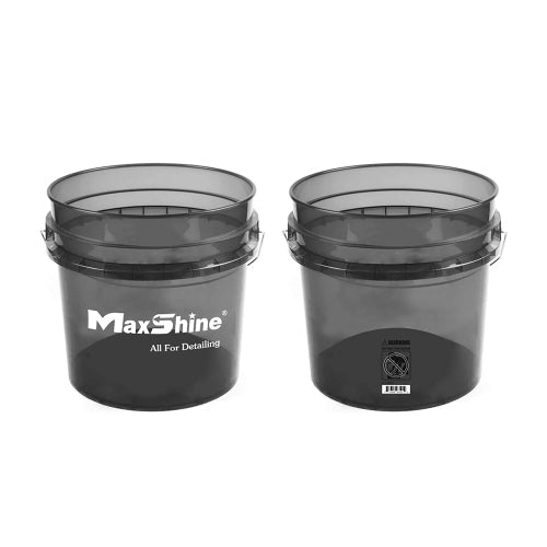 Maxshine Detailing Bucket Transparent 13L - Black