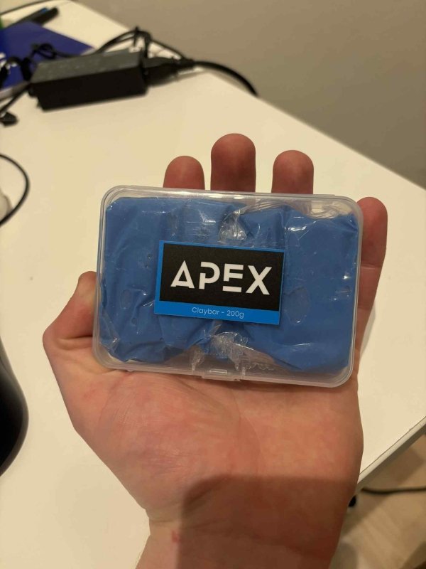APEX Clay Bar 200 g (2 × 100 g): Effective Synthetic Clay for Deep Paint Cleansing, Fallout Removal & Gloss Enhancement