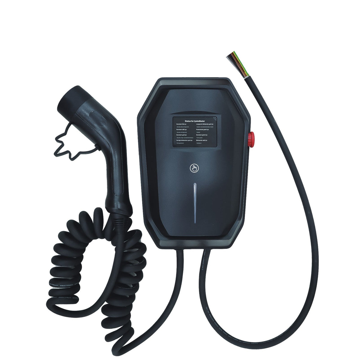 Chargr EV charger 11 kW with 5 metre coiled cable and Type 2 connector