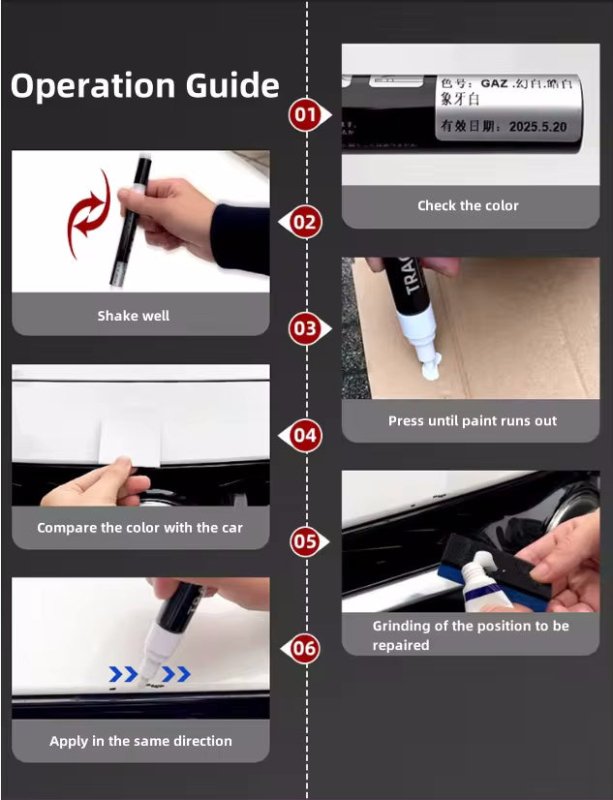 Touch-Up Paint Pen for Tesla in Original Colours