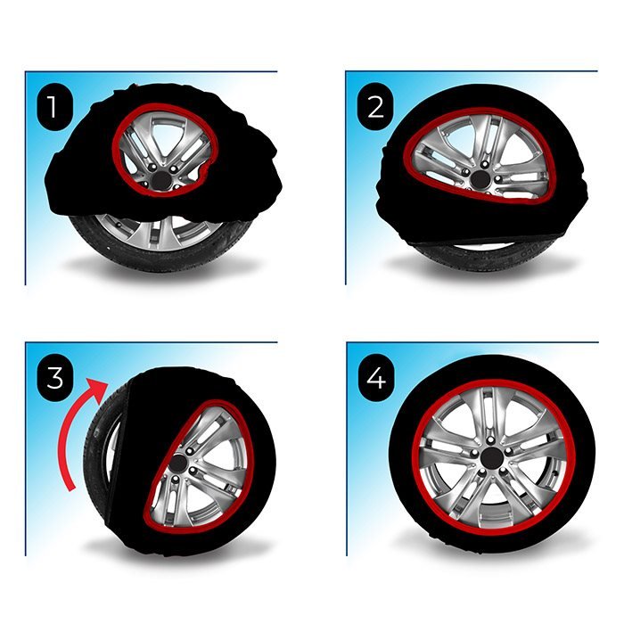 Maranello Super X Ultra Heavy-Duty Snow Socks Size XL (Tesla Y, Skoda Enyaq, VW ID.3/ID.4/ID.5, Audi Q4 Etron, Polestar 2, Volvo EX30, Cupra Born and more)