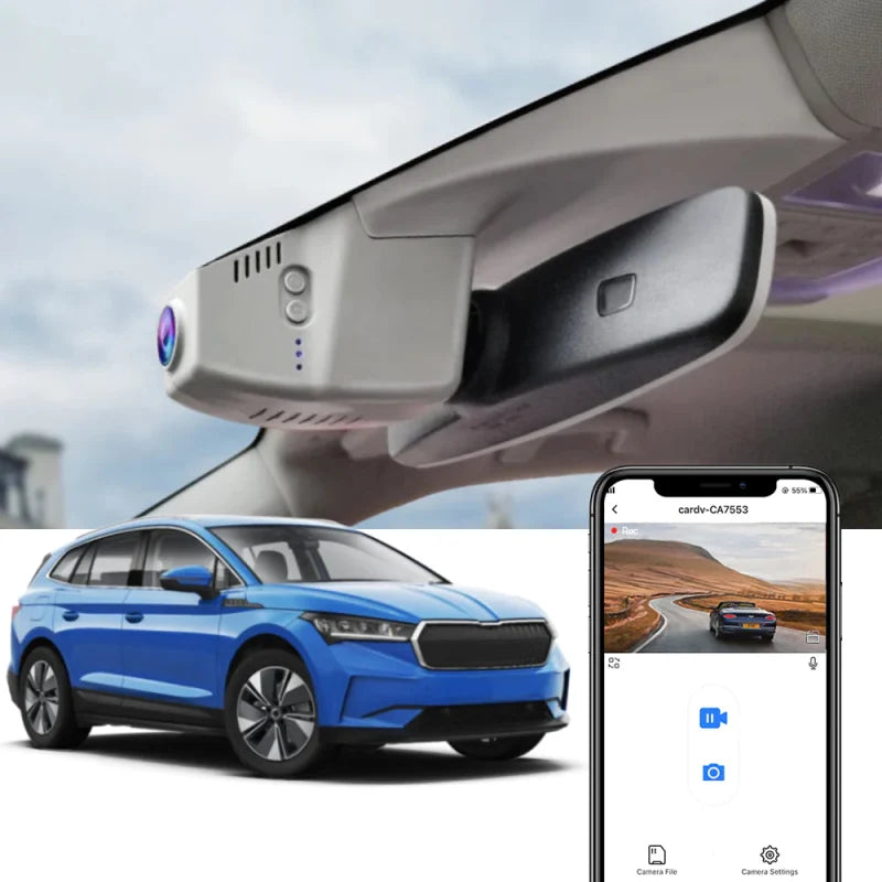 Fitcamx Dash Cam til Skoda Enyaq - GreenGoing