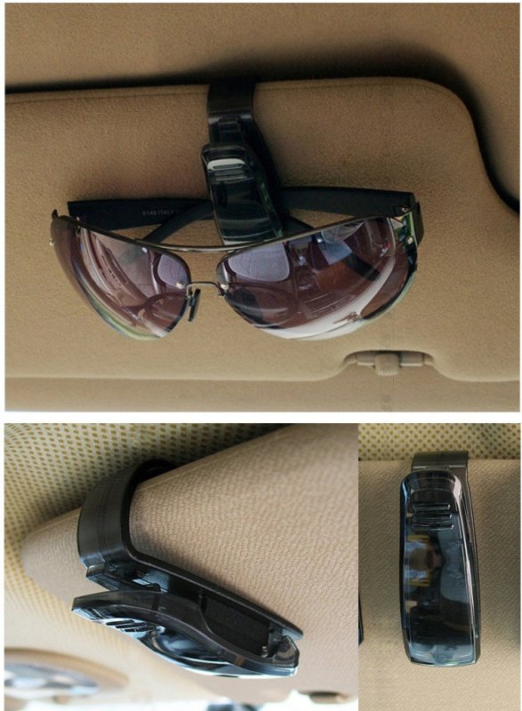 Sunglasses Holder for the Sun Visor (Fits All Cars)
