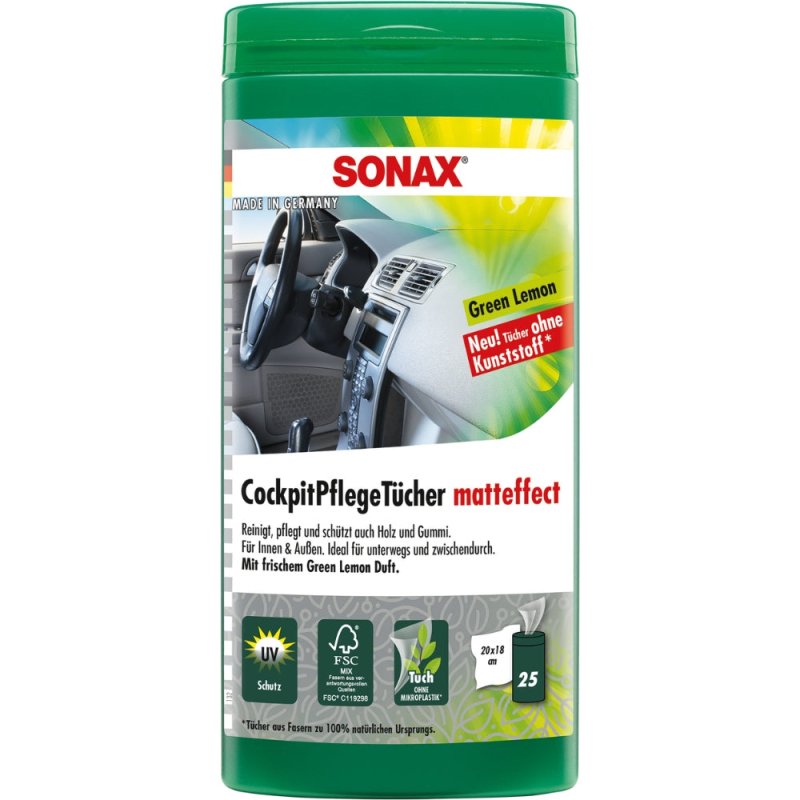 SONAX Cockpit Care Matt Wipes 25 pcs