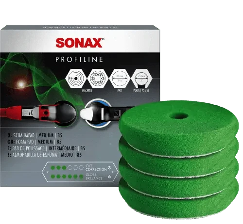 SONAX Profiline Schaumstoff-Polierpad Grün 75mm
