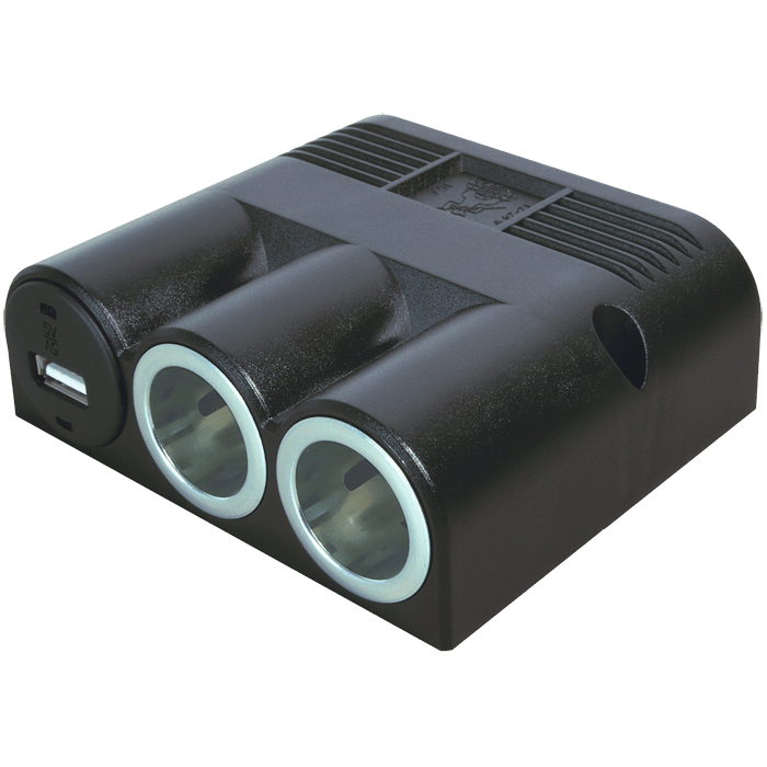 Steckdose mit 2 Anschlüssen und USB