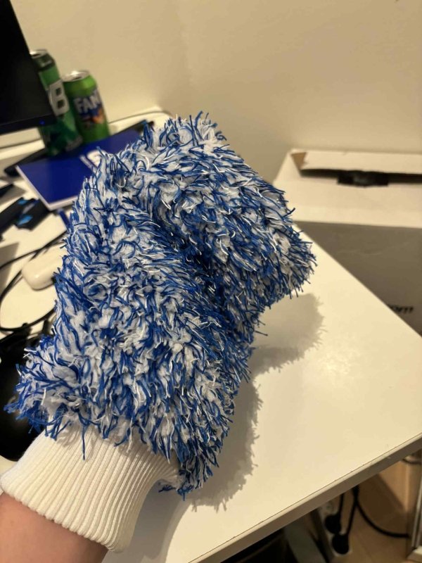 Soft Microfibre Wash Mitt - Blue